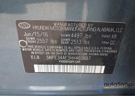 2017 Hyundai Sonata Sport/Limited from USA, damaged, VIN 5NPE34AF3HH460887